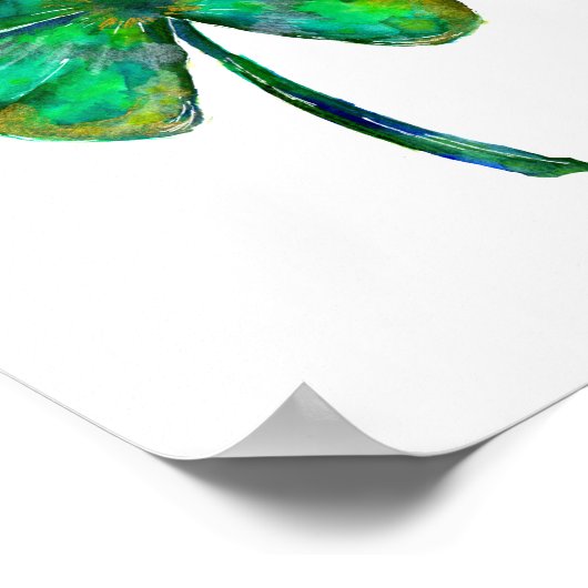 vierblättriges Kleeblatt Poster (Ecke)