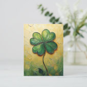 vierblättriges Kleeblatt Postkarte (Stehend Vorderseite)