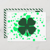 vierblättriges Kleeblatt Postkarte (Vorne/Hinten)