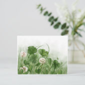vierblättriges Kleeblatt Postkarte (Stehend Vorderseite)