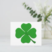 Vierblättriges Kleeblatt Postkarte (Stehend Vorderseite)