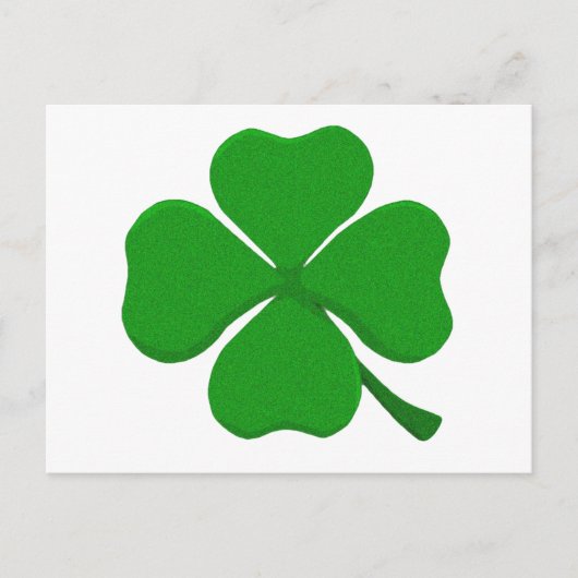 Vierblättriges Kleeblatt Postkarte (Vorderseite)