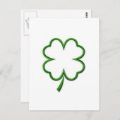 vierblättriges Kleeblatt Postkarte (Vorne/Hinten)