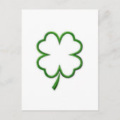 vierblättriges Kleeblatt Postkarte (Vorderseite)