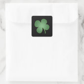 vierblättriges Kleeblatt Quadratischer Aufkleber (Tasche)
