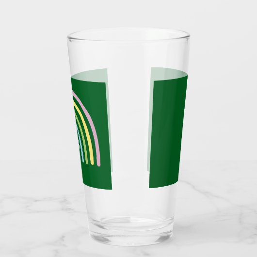 vierblättriges Kleeblatt Rainbow St Patrick's Day Glas (Links)