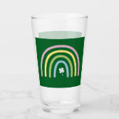 vierblättriges Kleeblatt Rainbow St Patrick's Day Glas (Vorderseite)