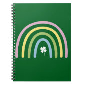 vierblättriges Kleeblatt Rainbow St Patrick's Day Notizblock (Vorderseite)