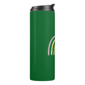 vierblättriges Kleeblatt Rainbow St Patrick's Day Thermosbecher (Nach links gedreht)