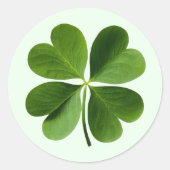 vierblättriges Kleeblatt Round Stickers (Vorderseite)