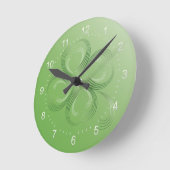 vierblättriges Kleeblatt Runde Wanduhr (Winkel)