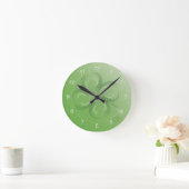 vierblättriges Kleeblatt Runde Wanduhr (Zuhause)