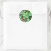 vierblättriges Kleeblatt Runder Aufkleber (Tasche)