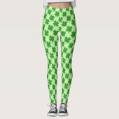 vierblättriges Kleeblatt Saint Patrick's Day Kleeb Leggings (Vorderseite)