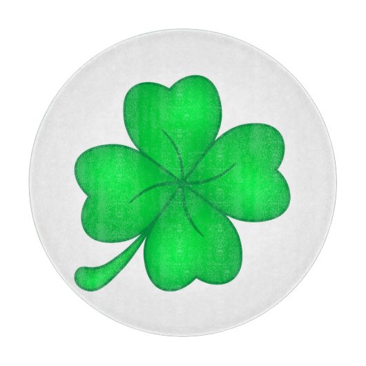 Vierblättriges Kleeblatt Schneidebrett (Vorderseite)