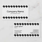 vierblättriges Kleeblatt - Schwarz auf Weiß Visitenkarte (Vorne/Hinten)