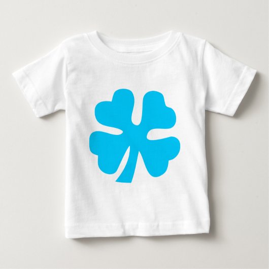 vierblättriges Kleeblatt - Sky Blue Baby T-shirt (Vorderseite)