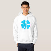 vierblättriges Kleeblatt - Sky Blue Hoodie (Vorne ganz)