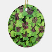 Vierblättriges Kleeblatt, Sorrel, mit Dew Keramik Ornament (Links)
