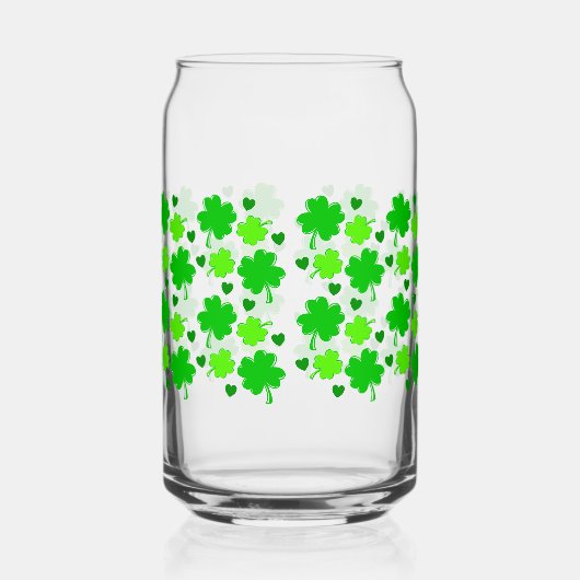vierblättriges Kleeblatt St. Patrick's Day Can Gla Dosenglas (Links)