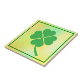 vierblättriges Kleeblatt St. Patrick's Day Design- Fliese (Seite)