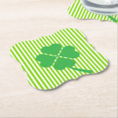 vierblättriges Kleeblatt St. Patricks Day Design Untersetzer (angewinkelt)