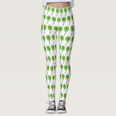 vierblättriges Kleeblatt St. Patrick's Day Leggings (Vorderseite)