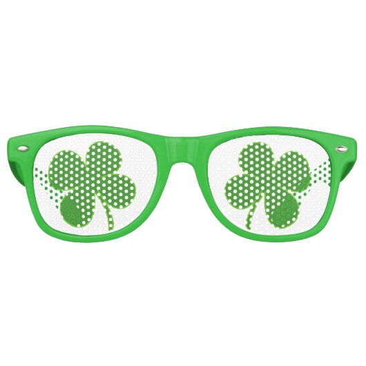 vierblättriges Kleeblatt St.Patrick's Day Niedlich Partybrille (Vorderseite)