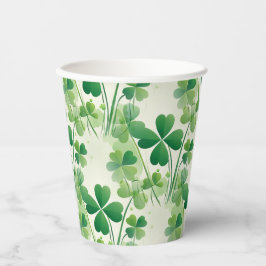 vierblättriges Kleeblatt St. Patrick's Day Pappbecher