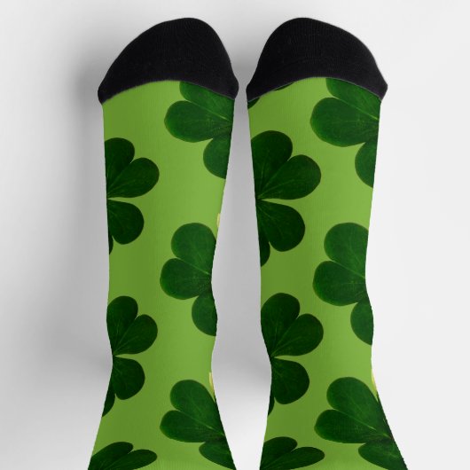 vierblättriges Kleeblatt St Patrick's Day Socken (Oben)