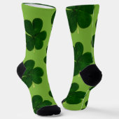 vierblättriges Kleeblatt St Patrick's Day Socken (Gewinkelt)
