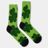 vierblättriges Kleeblatt St Patrick's Day Socken (Rechts)