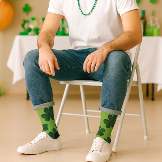 vierblättriges Kleeblatt St Patrick's Day Socken