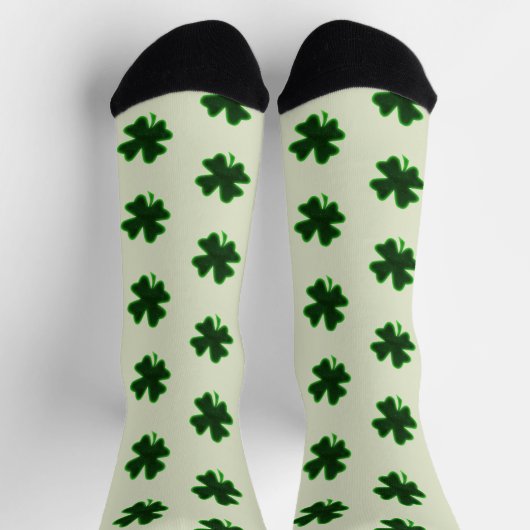 vierblättriges Kleeblatt St. Patrick's Day Socken (Oben)