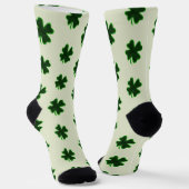 vierblättriges Kleeblatt St. Patrick's Day Socken (Gewinkelt)