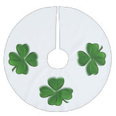 vierblättriges Kleeblatt - St Patrick's Day Symbol Polyester Weihnachtsbaumdecke (Vorderseite)