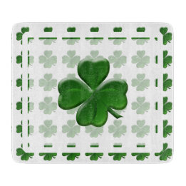 vierblättriges Kleeblatt - St Patrick's Day Symbol Schneidebrett