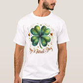 vierblättriges Kleeblatt St. Patrick's Day T - Shi T-Shirt (Vorderseite)
