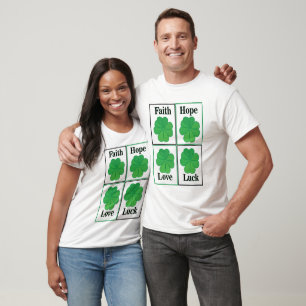 vierblättriges Kleeblatt St Patricks Day Vierblätt T-Shirt