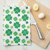 Vierblättriges Kleeblatt Tag St. Patricks Handtuch (Viertel Falte)
