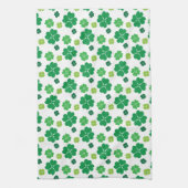 Vierblättriges Kleeblatt Tag St. Patricks Handtuch (Vertikal)
