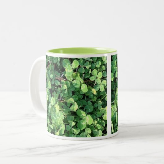 Vierblättriges Kleeblatt Tasse (Vorderseite Links)