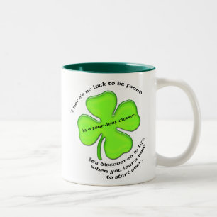 Vierblättriges Kleeblatt Tasse