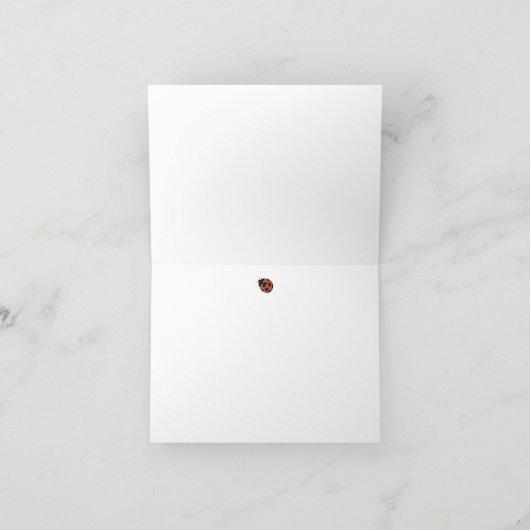 vierblättriges Kleeblatt und Ladybug_St. Patrick's Karte (Innenseite)
