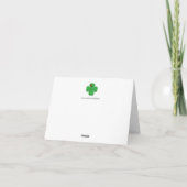 vierblättriges Kleeblatt und Ladybug_St. Patrick's Karte (Rückseite)