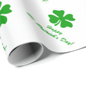 Vierblättriges Kleeblatt Verpackungspapier | St. Geschenkpapier (Rolleneckpunkt)