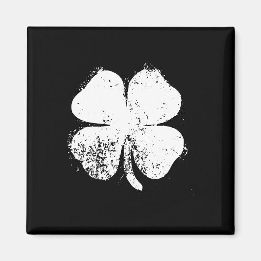 vierblättriges Kleeblatt Vintage Saint Patrick Day Magnet (Vorne)