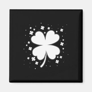 vierblättriges Kleeblatt Vintage Saint Patrick Day Magnet