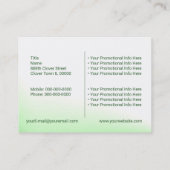 vierblättriges Kleeblatt Visitenkarte (Rückseite)