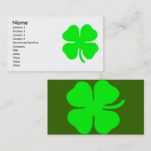 vierblättriges Kleeblatt Visitenkarte (Vorne/Hinten)